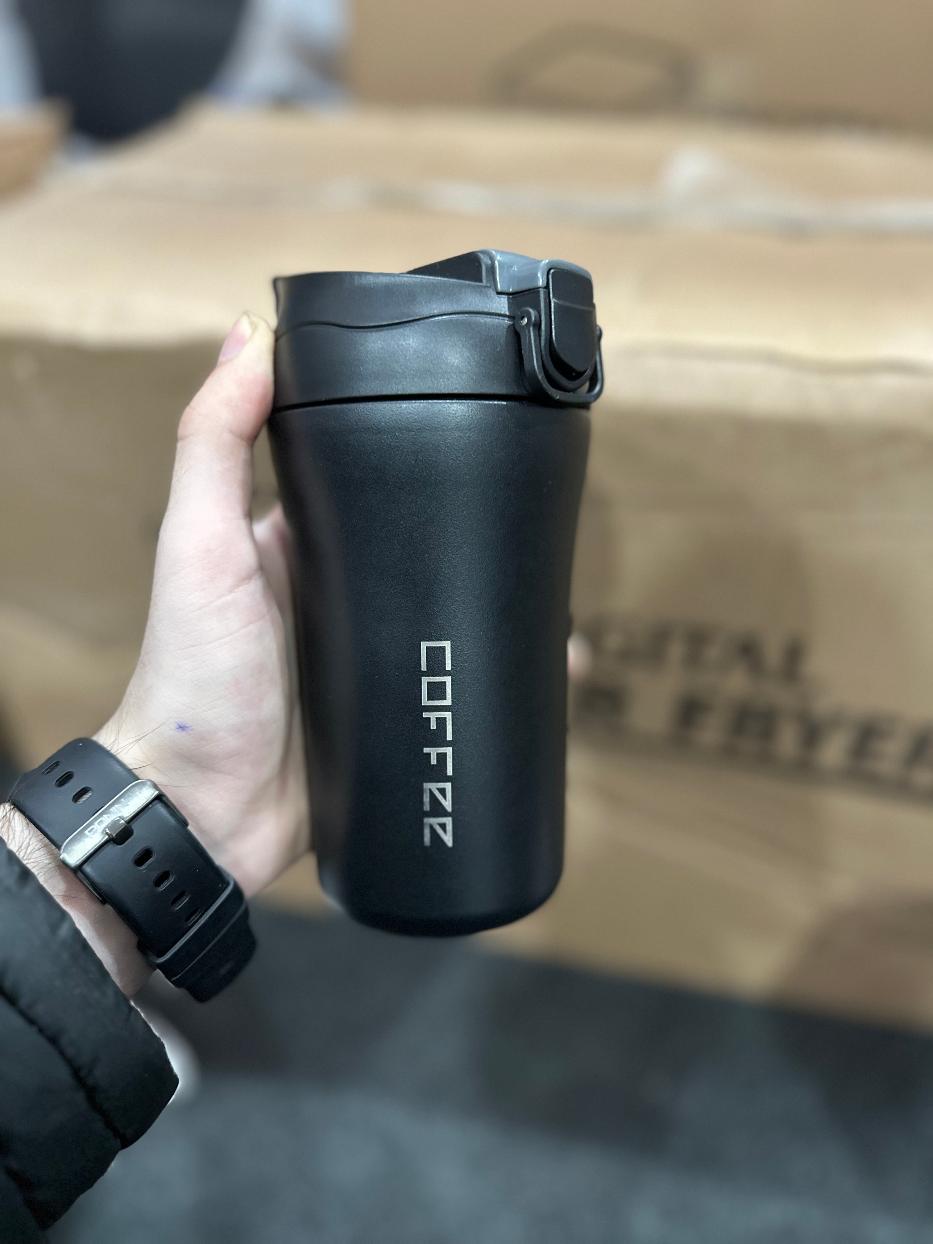 Imported Vacuum flask for Coffee/Tea—BLACK