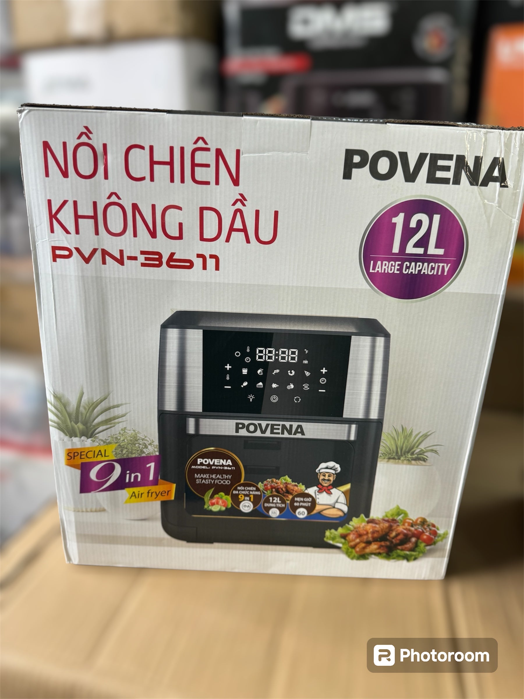 Povena 12L XXL Air fryer and Oven