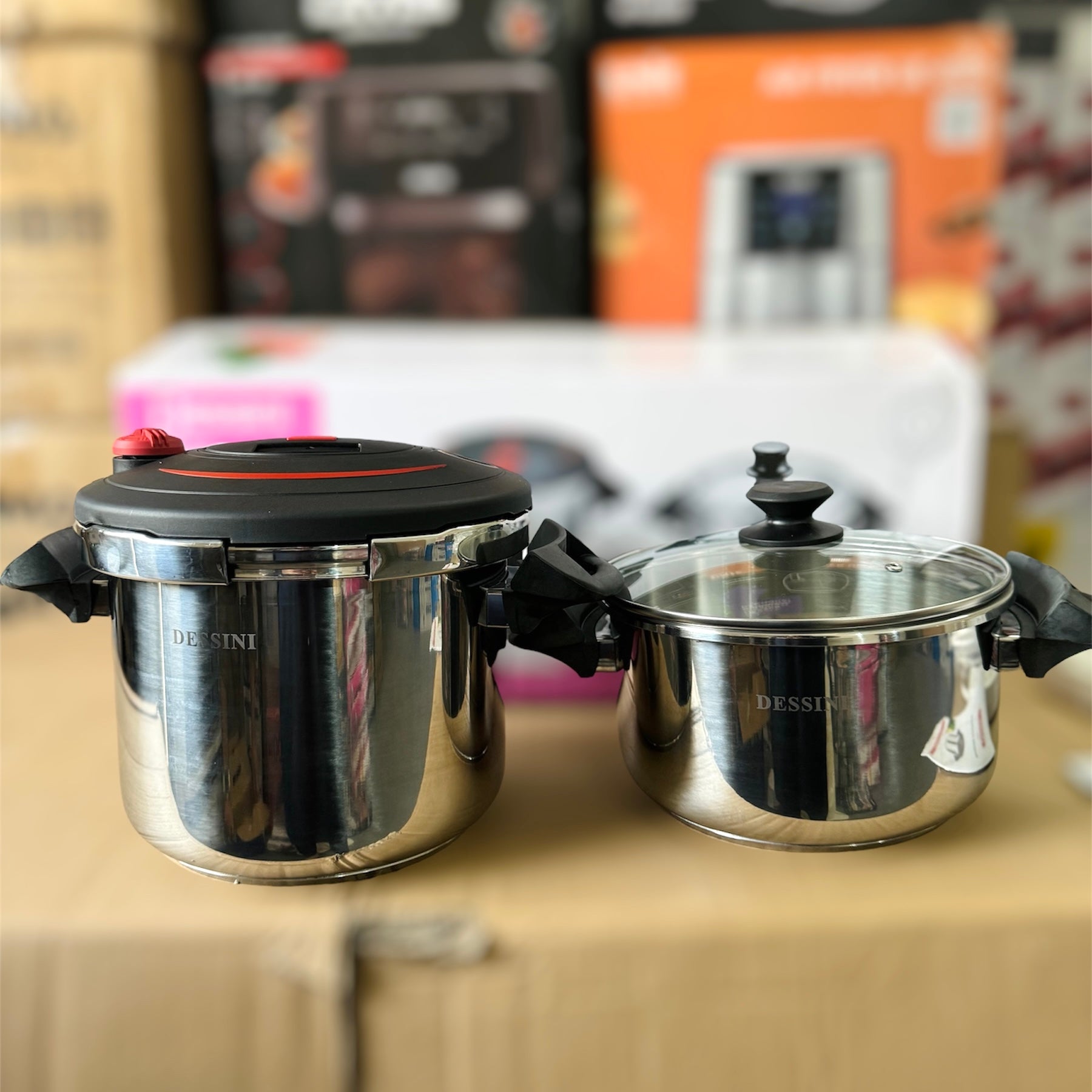 Dessini dual pressure cooker+pan 6-8L set