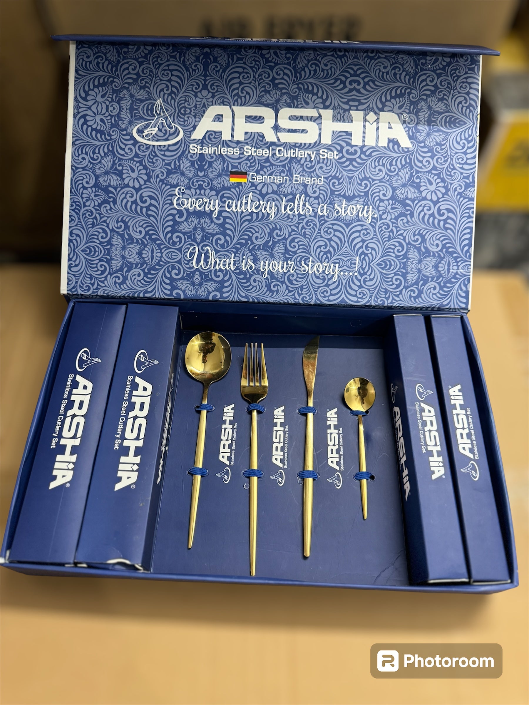 Arshia German Golden Cutlery Set