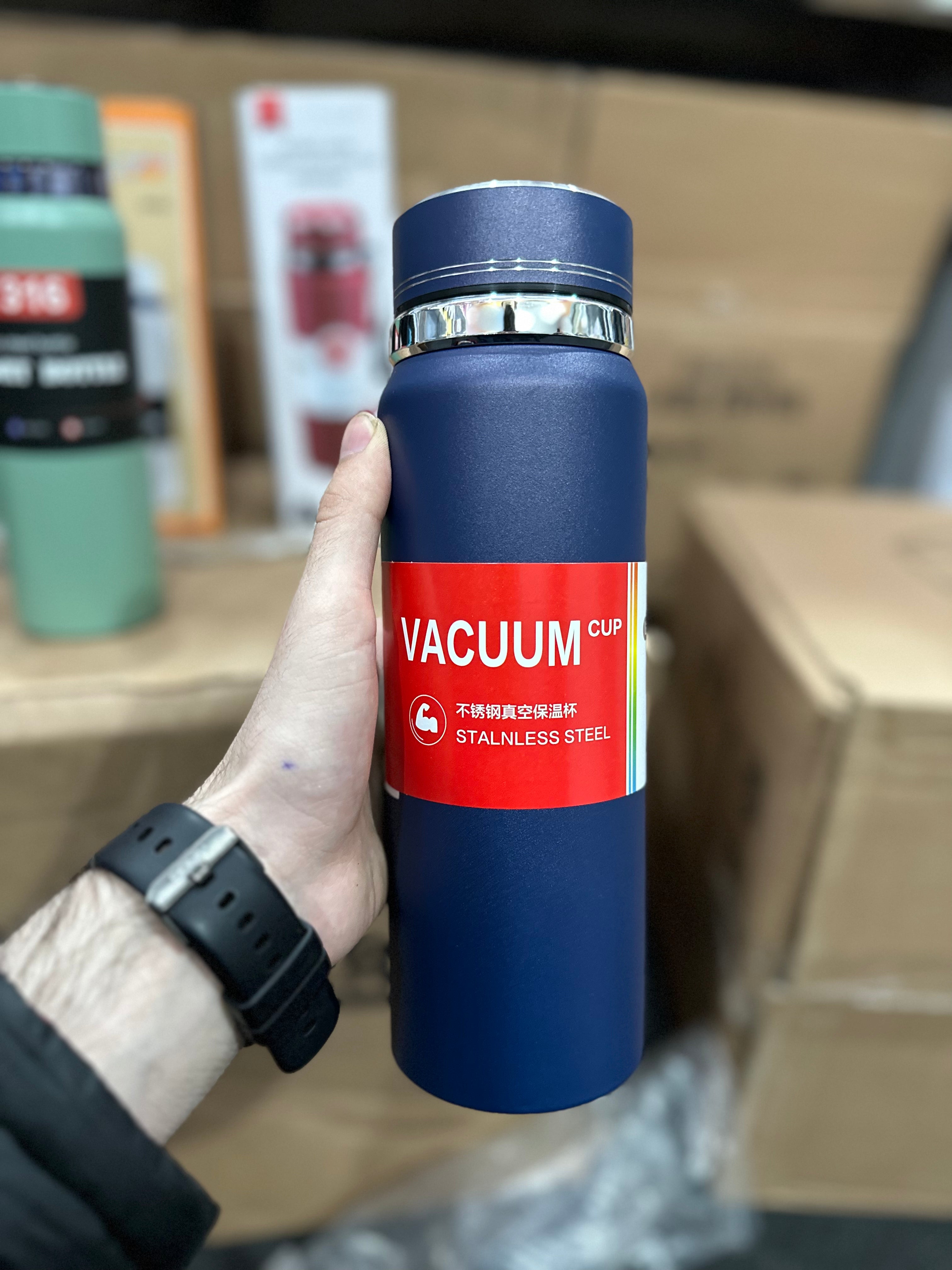 Imported Vacuum Flask 800 ML —NAVY BLUE