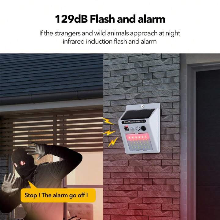 Wall mount Solar Alarm Lamp