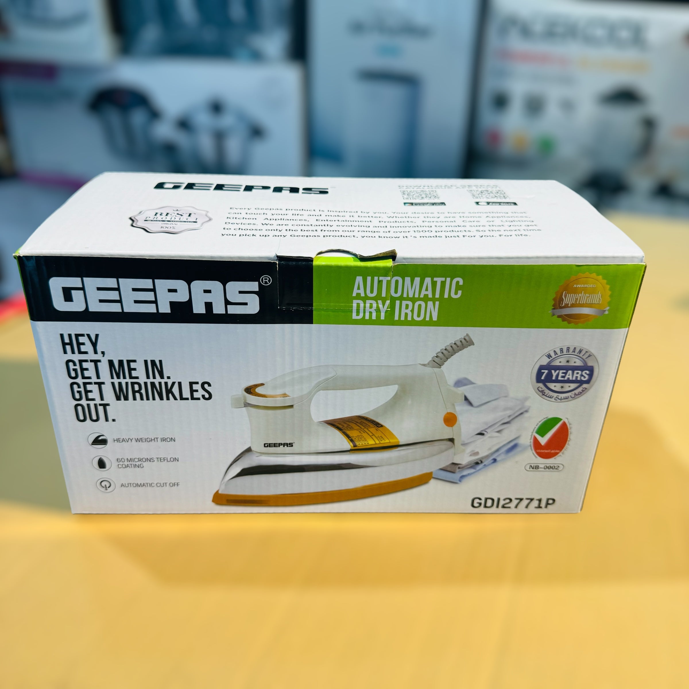 Geepas Heavy Weight Automatic Dry Iron --ORIGINAL